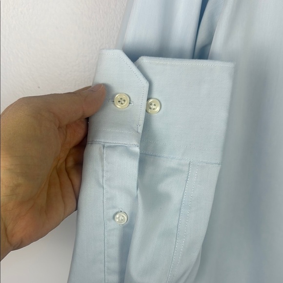Blu by Polifroni Light Blue Classic Dress Shirt Button-Down Style Size 15.5 - Picture 6 of 9